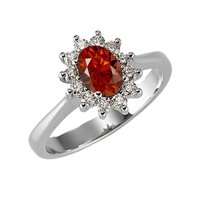 Anello Gazzola Gioielli Donna in Oro bianco Rubino 0.48 Ct AN-2851-8-1-13-R-OV-N6X4-G-SI - AN-2851-8-1-13-R-OV-N7X5-G-Si-0.87